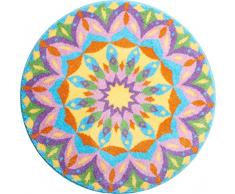 Grund Badteppich 100% Polyacryl, ultra soft, rutschfest, ÖKO-TEX-zertifiziert, 5 Jahre Garantie, GEBURT, Badematte 100 cm rund, multi