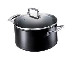 Le Creuset Aluminium-Antihaft Fleischtopf mit Glasdeckel, Ø 18 cm, PFOA-frei, Für alle Herdarten inkl. Induktion geeignet, Anthrazit/Silber