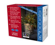 Konstsmide 3741-500 LED Globelichterkette mit runden Dioden / für Außen (IP44) / Batteriebetrieben: 4xAA 1.5V (exkl.) / mit Lichtsensor, 6h und 9h Timer und Schalter / 80 bunten Dioden / schwarzes Kabel