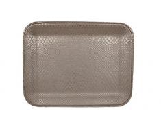 SIGNATURE HOME COLLECTION Tablett, Lederimitat, Braun