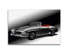 Premium Textil-Leinwand 120 x 80 cm Quer-Format Mercedes Benz 190 SL - Bj. 1954 | Wandbild, HD-Bild auf Keilrahmen, Fertigbild auf hochwertigem Vlies, Leinwanddruck von Wolf Kloss