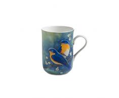 Maxwell & Williams PBW1002 Birds of the World Becher, Kaffeebecher, Tasse mit Vogelmotiv: Hüttensänger, in Geschenkbox, Porzellan