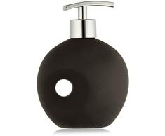 Wenko 19559100 Seifenspender Black - Soft-Touch Beschichtung, Fassungsvermögen 0.335 L, Soft-Touch Keramik, 11.5 x 16 x 6.5 cm, Schwarz