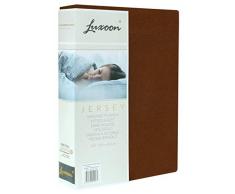 luxoon premium Jersey Spannbettlaken Spannbetttuch Gr. 200 x 220 cm - Schoko