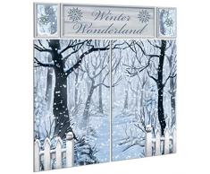 Amscan International ltd Wandtattoo: Wanddekoration, Winterlandschaft, Bedruckte Folie, 190 cm x 165 cm