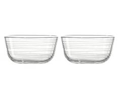 Leonardo Glas-Schale Gusto Struttura, eckige Schale aus Glas im frischen Design, Deko-Schale mit leichtem Muster, 20-cm, 038113