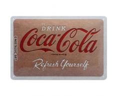 Nostalgic-Art Coca Cola - Cardboard Logo Blechschild 20 x 30 cm, Metall, Bunt, 20x30 cm