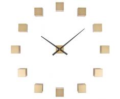 Karlsson DIY Cubic Uhr, Wanduhr, Kunststoff, Gold, One Size