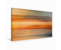 Premium Textil-Leinwand 90 cm x 60 cm quer Reede vor WarnemÃ¼nde | Wandbild, Bild auf Keilrahmen, Fertigbild auf echter Leinwand, Leinwanddruck