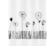 Kleine Wolke 5200185305 Duschvorhang Grace, 180 x 200 cm, schwarz weiß