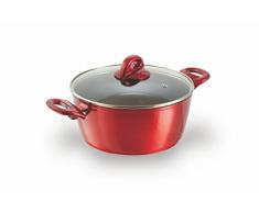 Galileo Casa Sevilla Kasserolle, Aluminium, Rot, 24 cm