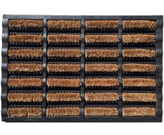 oKu-Tex Fußmatte | Fußabtreter | Türmatte | Eingangsmatte | „Java“ | mit Bürste | Kokosmatte mit Gummi | für außen | rutschfest | 40x60 cm