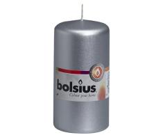 Bolsius Stumpenkerze cellophaniert 120/60mm silber