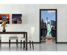 AG Design FTV 0224 Die Freiheitsstatue New York, Papier Fototapete - 90x202 cm - 1 Teil, Papier, multicolor, 0,1 x 90 x 202 cm
