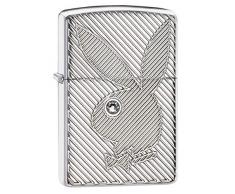 Zippo 60001617 Armor HIGH Polished Chrome DEEP Carved/Crystal Attached Feuerzeug, Messing