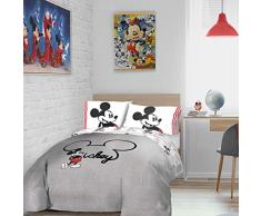 Disney Bettwäsche-Set für Einzelbett, Baumwolle, Grau