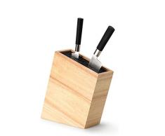 Continenta Kitchen Accessories 3316 Küche Zubehör Messerblock mit flexibel Einsetzen, hellbraun, Holz