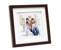 Deknudt Frames S65KQ1 Bilderrahmen 13x13 Holz Braun, doppeltes Pptt Holz Fotokader