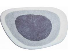 Grund Badteppich 100% Polyacryl, ultra soft, rutschfest, ÖKO-TEX-zertifiziert, 5 Jahre Garantie, LAKE, Badematte 60x90 cm, silbergrau