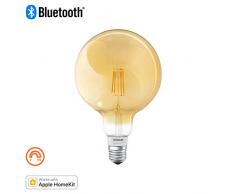 OSRAM SMART+ LED Filament Globe Gold, Bluetooth Lampe mit E27 Sockel, dimmbar, ersetzt 50W Glühbirne, warmweiß , Kompatibel mit Apple Homekit und LEDVANCE Smart+ App für Android
