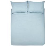 AmazonBasics - Bettwäsche-Set, Mikrofaser, 260 x 220 cm - Spa Blau