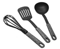 STONELINE® Küchenhelfer-Set, 3-teilig, 1 Schneebesen, 1 Pfannenwender und 1 Suppenkelle