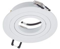 SLV LED Deckeneinbaustrahler NEW TRIA 78 I rund, QPAR 51, GU10, single, einflammig, CS, Clipfeder, weiß, Einbauleuchte, Deckenstrahler, dreh- und schwenkbare Deckeneinbauleuchte, Indoor
