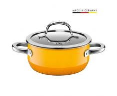 Silit Passion Yellow Kochtopf 16cm, Glasdeckel, Bratentopf 1,3l, Silargan Funktionskeramik, Topf Induktion, Auslaufmodell, gelb