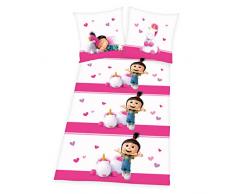 Herding Minions Bettwäsche-Set, Baumwolle, rosa, 135 x 200 cm