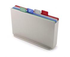 Joseph Joseph Index, Rutschfeste Schneidebretter, Farbcodiert, 4er - Set, Silber, 31.3 x 20.6 x 7.8cm