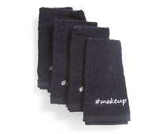 Cynthia Rowley Schwarz Make-up Handtücher Soft Saugstarke Baumwolle Cleansing Waschlappen (Set von 4)