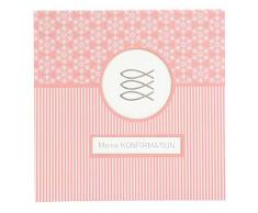 Goldbuch Fotoalbum für die Konfirmation, Mandala, 25x25 cm, 60 weiße Seiten, 4 Seiten Textvorspann, Kunstdruck, Weiß/Koralle, 03 145