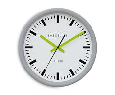 Roger Lascelles Clocks TS/SYNC Wanduhr, Glas, Grey/Lime/White, M