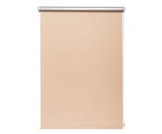 Thermo-Rollo Nuss 90x150 cm ohne Bohren Verdunkelungsrollo Seitenzugrollo Klemmrollo Blackout Silberbeschichtung