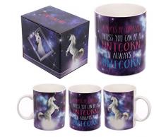 Puckator Majestic Tasse Einhorn, Bone China, Violett