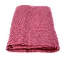 JOWOLLINA Feines Waffelpique Badetuch Saunatuch Leinen Stonewashed (Antique Pink, 100x160 cm)
