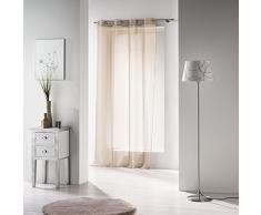 Douceur d‘Intérieur Ösenvorhang, mit Metallösen, Polyester, 140 x 280 cm, Keramik, leinen, 140x1x280 cm