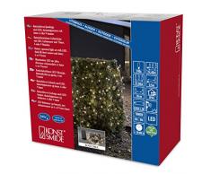 Konstsmide 3730-100 LED Lichterkette / für Außen (IP44) / Batteriebetrieben: 4xD 1.5V (exkl.) / mit Lichtsensor, 6h und 9h Timer / 240 warm weiße Dioden / schwarzes Kabel