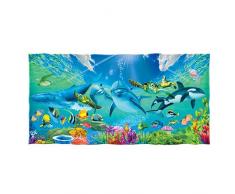 Dawhud Direct Strandtuch, Unterwasserparadies Delfine, Schildkröten, Walfisch, Baumwolle