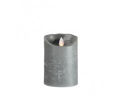 Sompex 36552 Flame Echtwachs LED Kerze, Fernbedienbar und integrierter Timer, grau, 8 x 23 cm