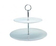 Creatable Serie UNIVERSAL, 2 teilig Größe L Etagere, Porzellan, weiß, 32 x 32 x 12 cm