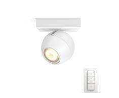 Philips Hue LED Spot Buckram inkl. Dimmschalter, dimmbar, alle Weißschattierungen, steuerbar via App, weiß, kompatibel mit Amazon Alexa (Echo, Echo Dot)