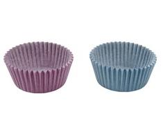 Zenker Papierbackförmchen CANDY, Muffinförmchen für schön dekorierte Muffins, Cupcakeförmchen aus Papier (Farbe: Frozen Rose/Eisblau), Menge: 1 x 100 Stück