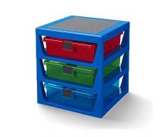 LEGO Aufbewahrungsregal mit 3 Schubladen, Einheitsgröße, Blau