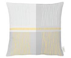 APELT Kissenhülle, Polyester, Hellgrau/gelb, 49 x 49 x 0.5 cm