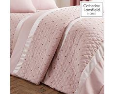 Catherine Lansfield Sequin Cluster Tagesdecke, Blush, Bedspread 240x260cm