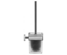 Duravit 0099571000 Bürstengarnitur Karree für Wandmontage, Glas matt, chrom