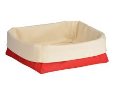 Premier Housewares Brotkorb, Rot, Cremefalten Design, Polyester, Baumwolle
