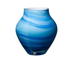 Villeroy & Boch Oronda Kleine Vase Splash, 17 cm, Glas, Blau
