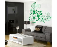 INDIGOS 4052166143509 Wandtattoo w656 sehr schöne Blume Wandaufkleber 120 x 109 cm, grün